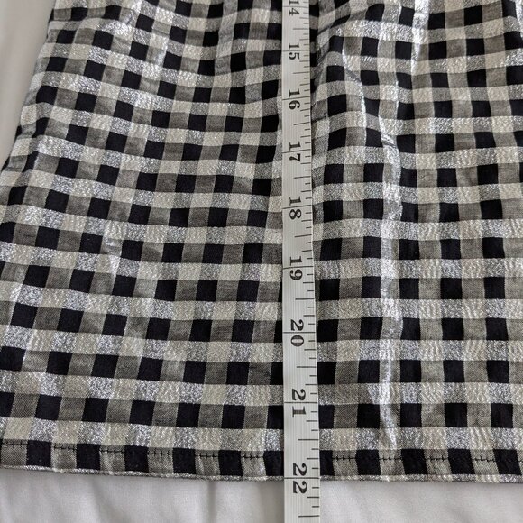 J. Crew Top Women's Medium Silver Black Lurex Sleeveless Metallic Ruffle NWT - Picture 15 of 15